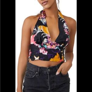 NWOT Free People Seraphina Halter Top